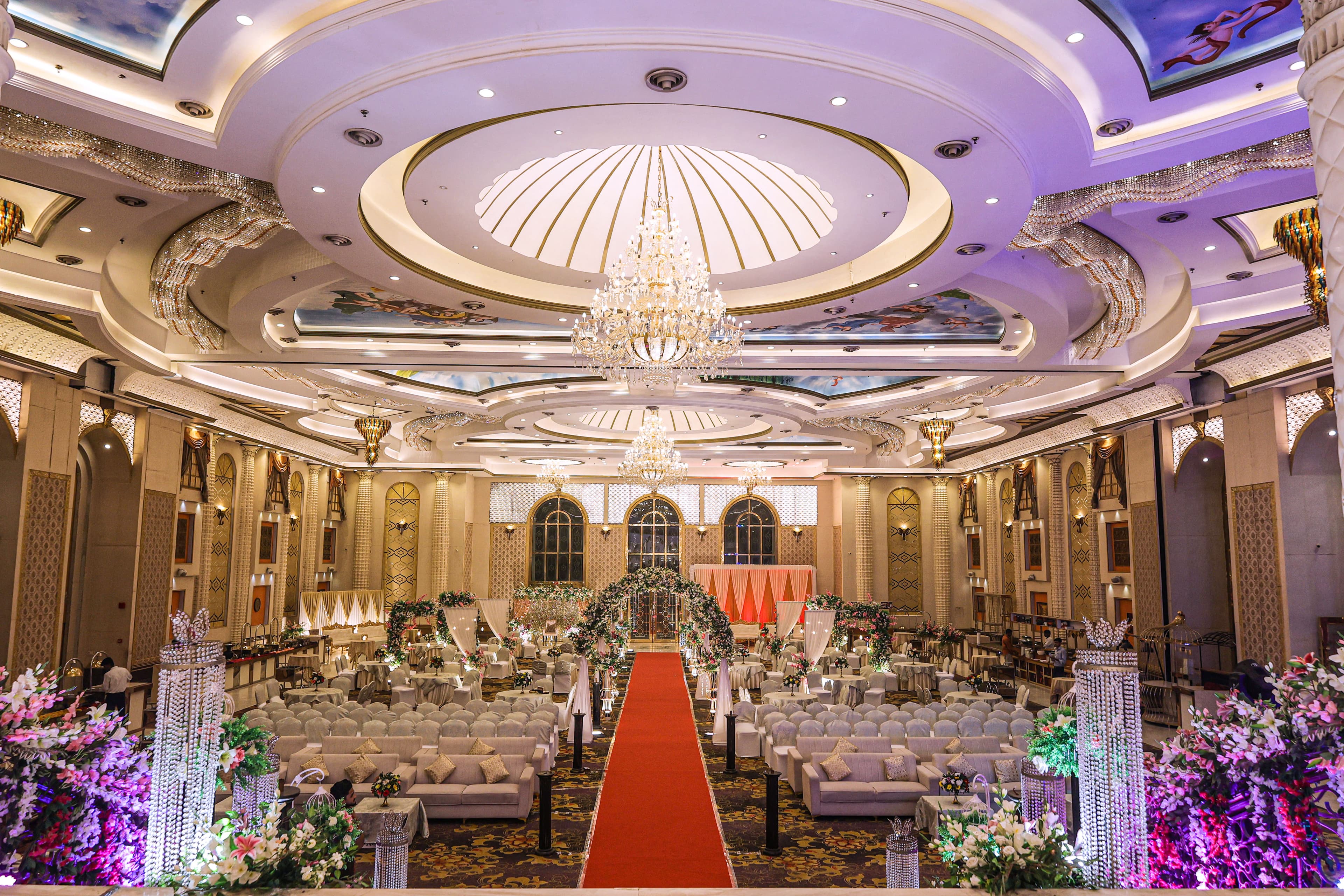 Ornate luxury banquet hall